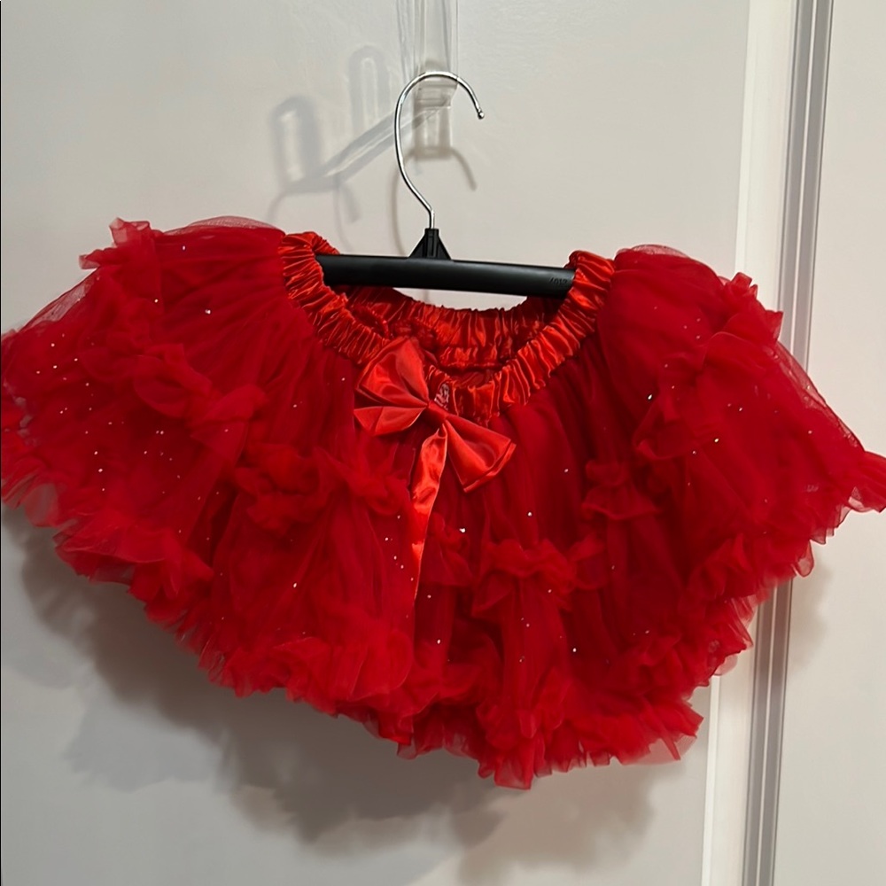 Red Ruffled Kids Top